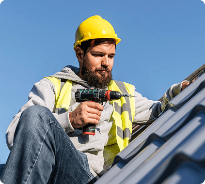 worker drilling