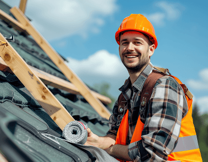 man on the roof